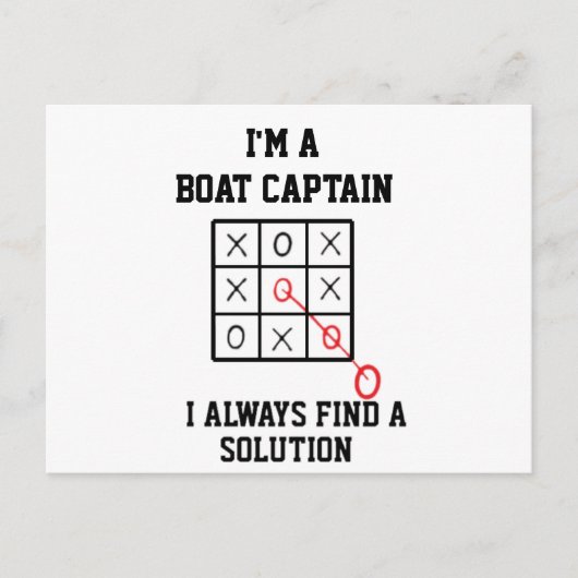 私は船長だ、いつだって解決策は見つけるものさ ポストカード (正面)