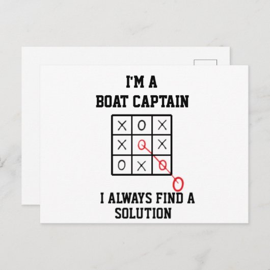 私は船長だ、いつだって解決策は見つけるものなんだ ポストカード (正面/裏面)