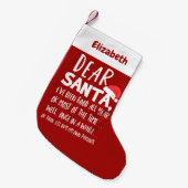 私は良いクリスマスおもしろいストッキングだった スモールクリスマスストッキング (正面 (吊り時))