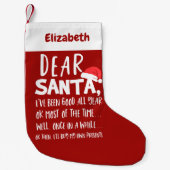 私は良いクリスマスおもしろいストッキングだった スモールクリスマスストッキング (正面)