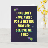 私は良い兄頼弟には行けなかった カード (黄色い花)