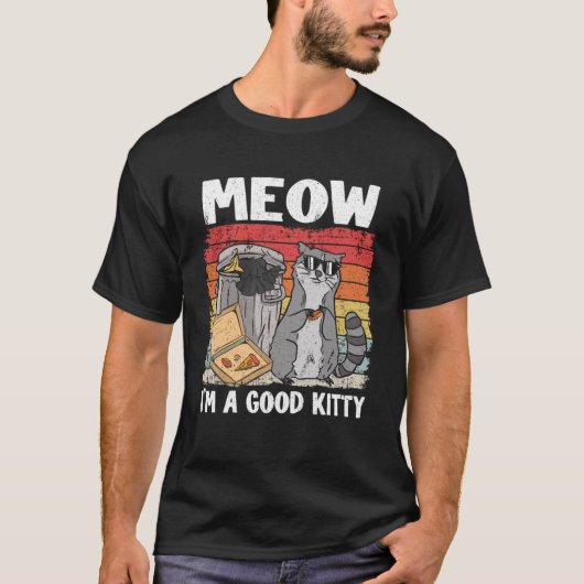 私は良い子猫ゴミ箱ガベージパンダラック Tシャツ (正面)