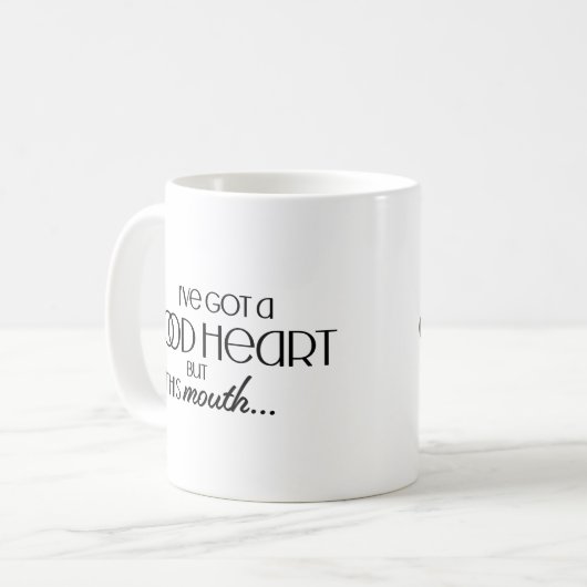 私は良い得ハート皮肉をおもしろい持つ コーヒーマグカップ (正面左)