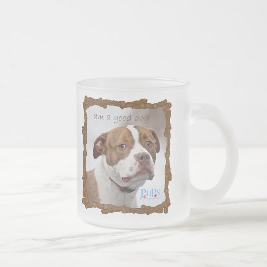 私は良い犬です フロストグラスマグカップ (右)