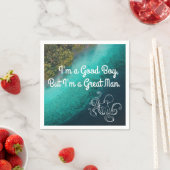 私は良い男の子だが、人間の素晴らし島の海だ スタンダードカクテルナプキン (インサイチュ)