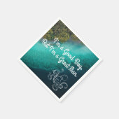 私は良い男の子だが、人間の素晴らし島の海だ スタンダードカクテルナプキン (角)