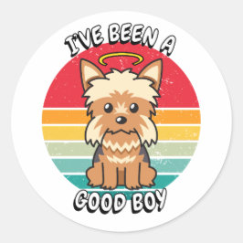 私は良い男の子だった – yorkshire terrier ラウンドシール