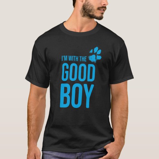 私は良い男の子の犬1と一緒に Tシャツ (正面)