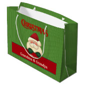 私は良い男の子サンタ・レッドと緑のクリスマスだった ラージペーパーバッグ (裏面アングル)