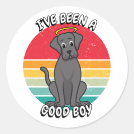 私は良い男の子 – 大きな犬 ラウンドシール