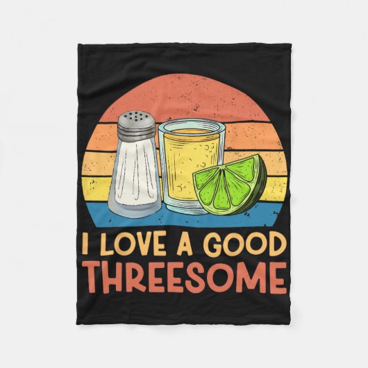 私は良い3人組のテキーラCinco De Mayo Tequが大好き フリースブランケット (正面)