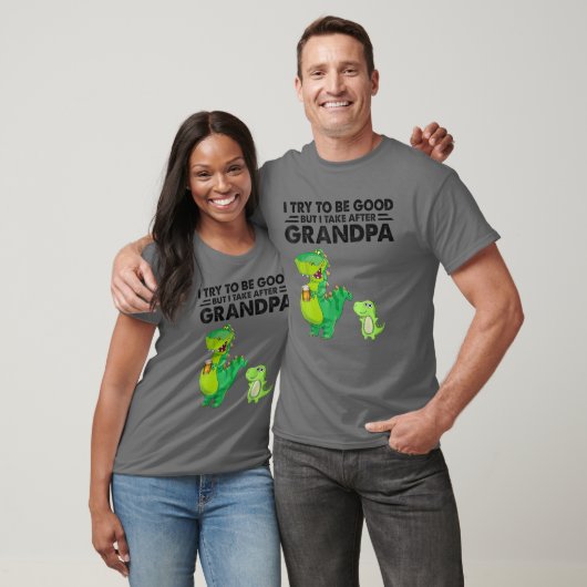 私は良くなろうとするが、おじいちゃんを追うおもしろい Tシャツ (ユニセックス)