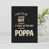 私は良くなろうとするが、私は自分のポッパを取る – Fathe サンキューカード (スタンド正面)