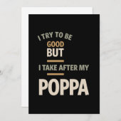 私は良くなろうとするが、私は自分のポッパを取る – Fathe サンキューカード (正面/裏面)