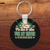 私は色のガードで私の妹のための応援にここに来た キーホルダー (正面)