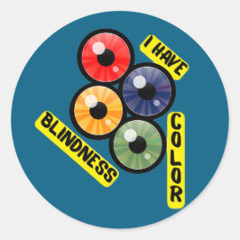 私は色盲を持っている – 4目 ラウンドシール