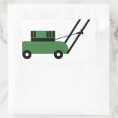 私は芝刈り機が大好き 長方形シール (バッグ)