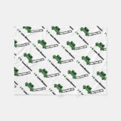 私は芝刈機を愛します フリースブランケット (正面(横))