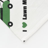 私は芝刈機を愛します フリースブランケット (角)