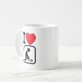 私は芝生ボールを愛します コーヒーマグカップ (正面左)