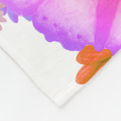 私は花が大好きだ。バタフライドリーム フリースブランケット (角)