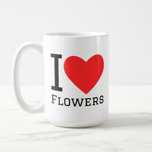 私は花が大好き コーヒーマグカップ (左)