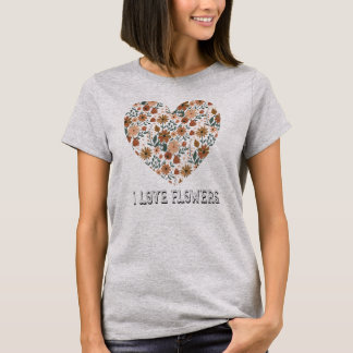 私は花が大好き Tシャツ