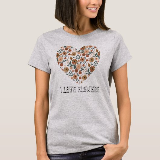私は花が大好き Tシャツ (正面)