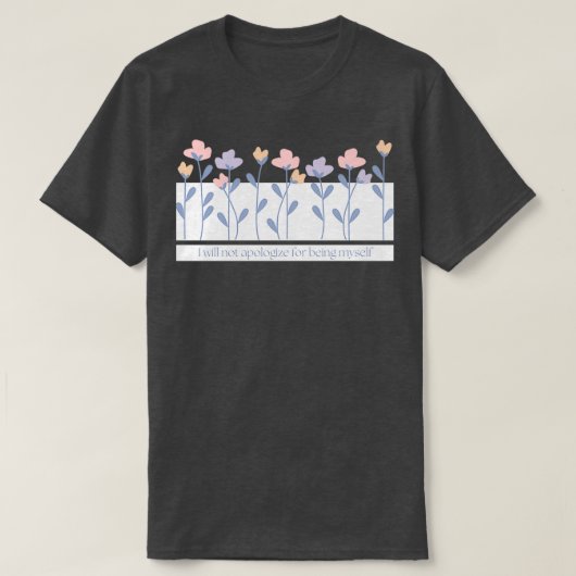 私は花の文字 Tシャツ (デザイン正面)