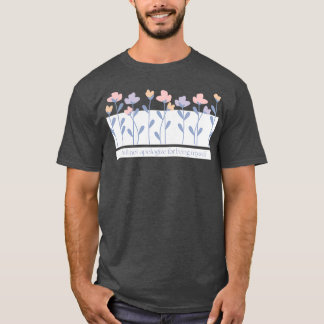 私は花の文字 Tシャツ