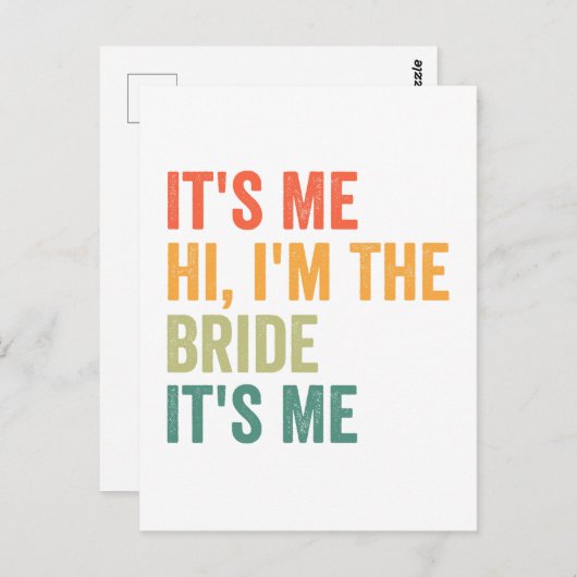 私は花嫁よ私はおもしろい結婚 ポストカード (正面/裏面)