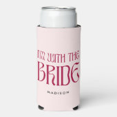 私は花嫁ピンク色のマゼンはっきりしたタバチェロレッテと一緒だ スリム缶クーラー (Seltzer正面)