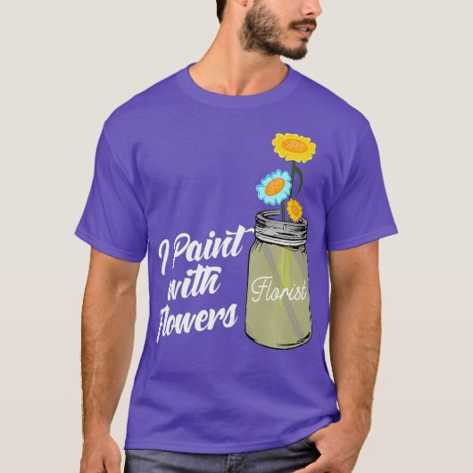 私は花絵を描屋の庭師プレミアム付き Tシャツ (正面)