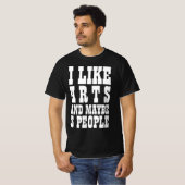 私は芸術が好きでたぶん3人Tシャツ Tシャツ (正面フル)