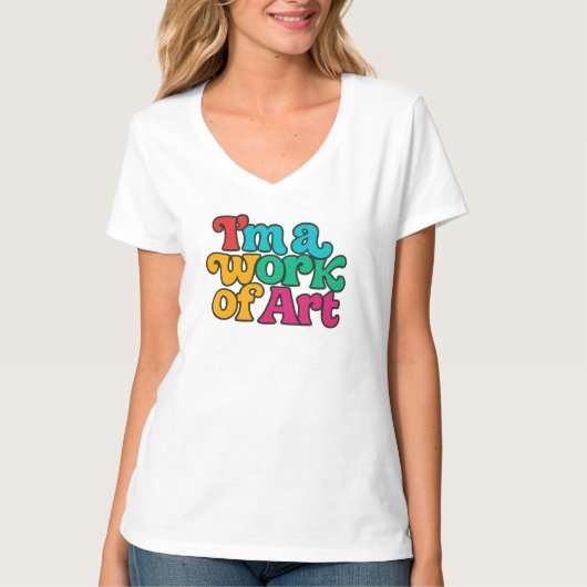 私は芸術作品 Tシャツ (正面)