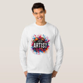 私は芸術家だ |画家 |スケッチ |アート先生 Tシャツ (正面フル)