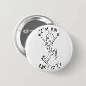 私は芸術家です! ボタン 缶バッジ (正面&裏面)