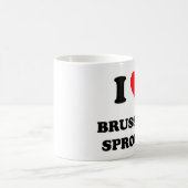 私は芽キャベツを愛します コーヒーマグカップ (中央)