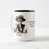 私は苦くない、ちょうど良いコーヒーのマグカップを醸造 ツートーンマグカップ (正面左)