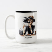 私は苦くない、ちょうど良いコーヒーのマグカップを醸造 ツートーンマグカップ (左)