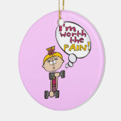 私は苦痛のフィットネスの価値があります セラミックオーナメント (左)