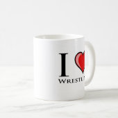 私は苦闘することを愛します コーヒーマグカップ (正面右)