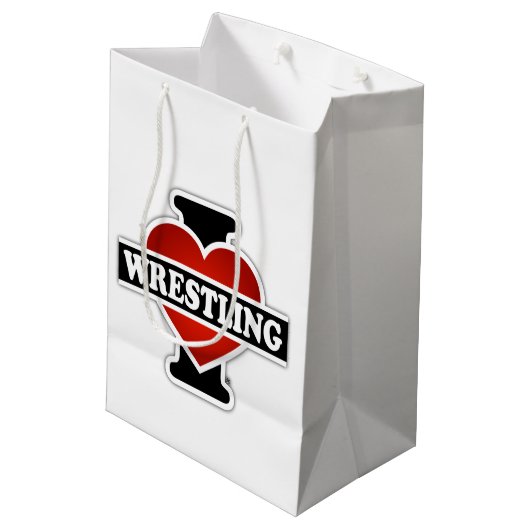 私は苦闘することを愛します ミディアムペーパーバッグ (裏面アングル)