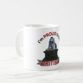 私は英国人であることを誇りに思います コーヒーマグカップ (正面左)