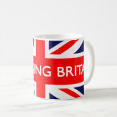 私は英国国旗のイギリスを支持している コーヒーマグカップ (正面右)