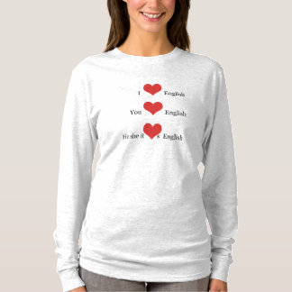私は英国文法TESOL ESLの先生学生を愛します Tシャツ
