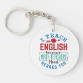 私は英教え語ではヒーローのおもしろいため教え キーホルダー (正面)