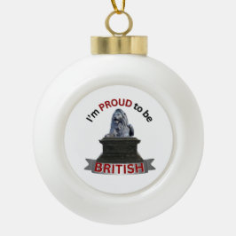私は英誇りを持った国だ セラミックボールオーナメント
