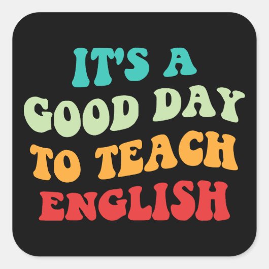 私は英語が上手教えだ スクエアシール (正面)