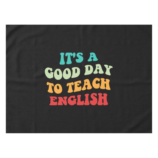 私は英語が上手教えだ テーブルクロス (正面(横))